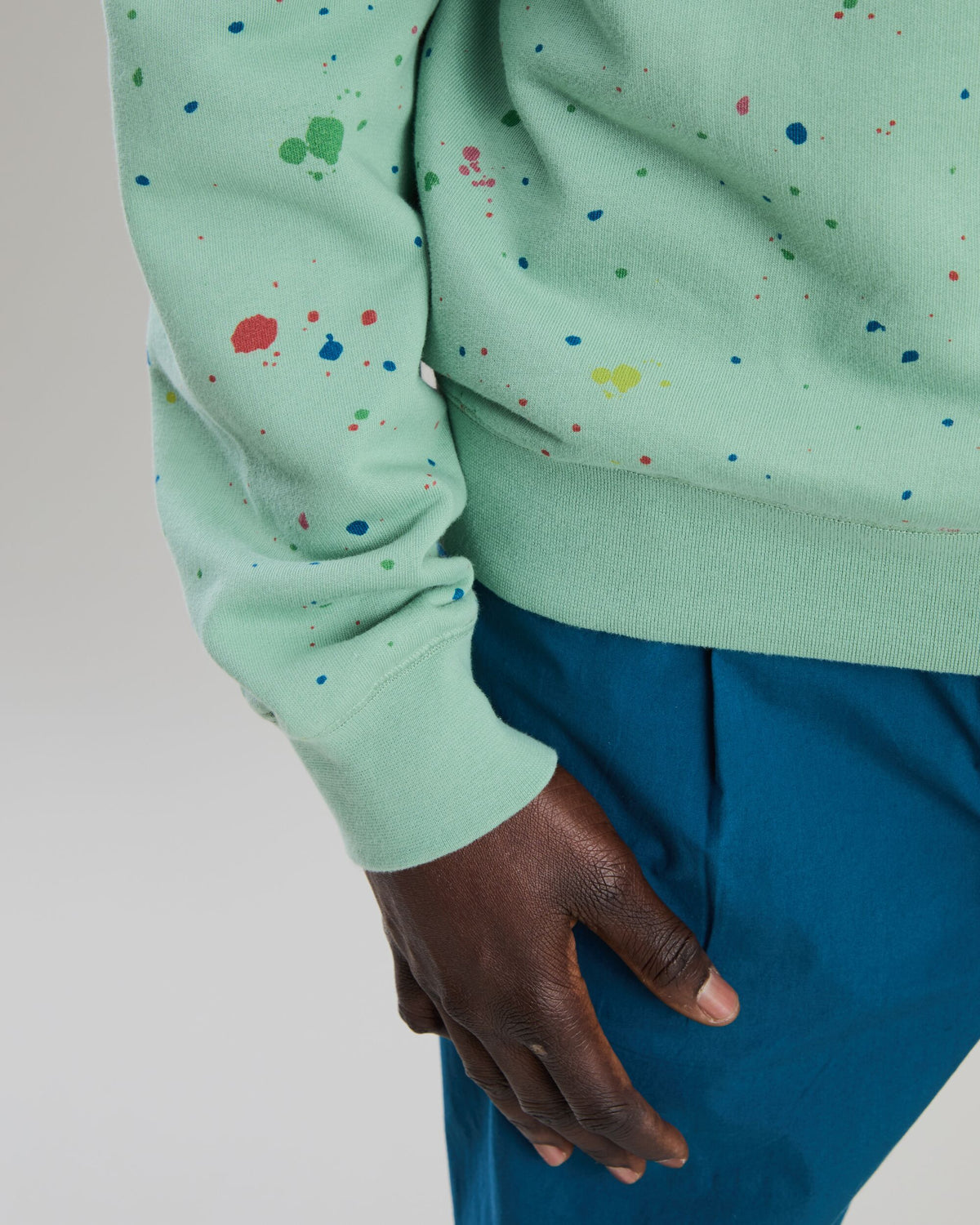 Splash Paint Sweatshirt Green