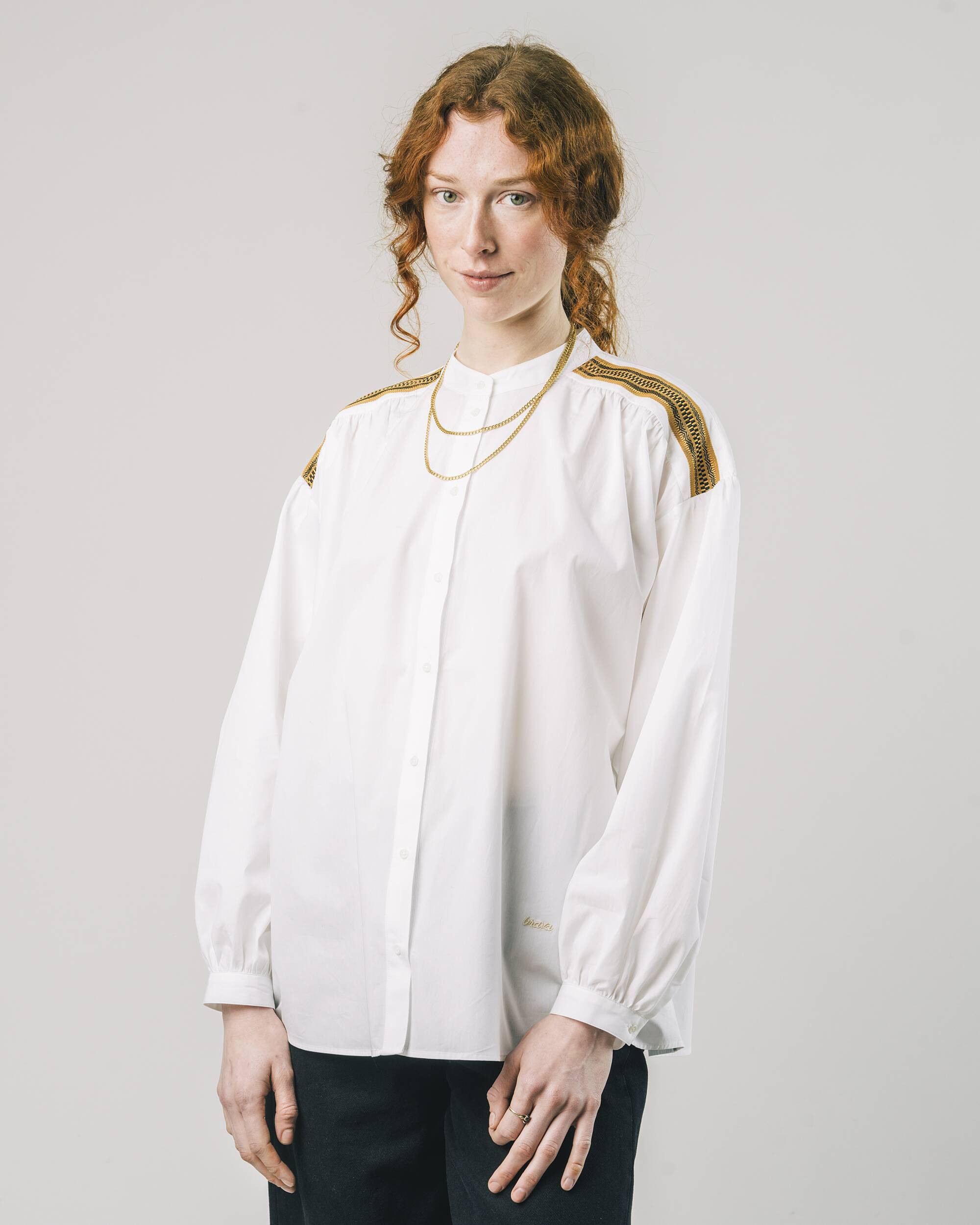 Ribbon Boho Blouse Off White