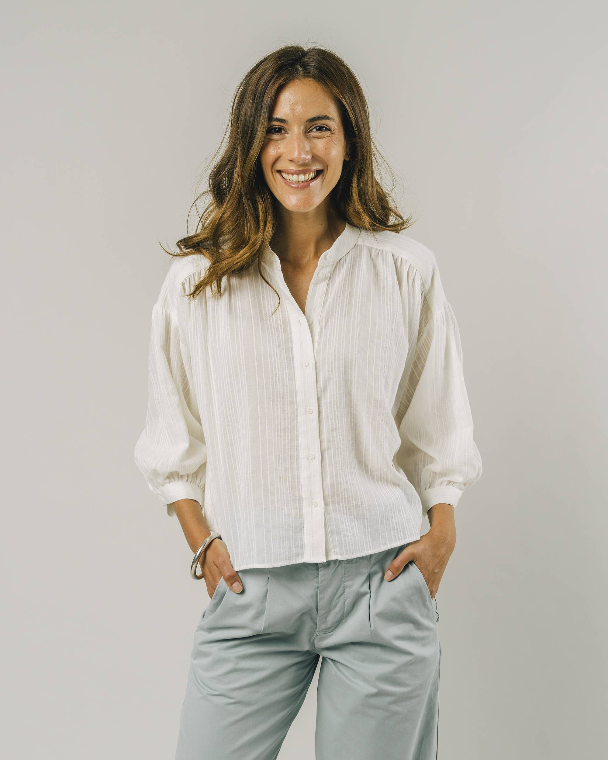 Ivory Boho Blouse White