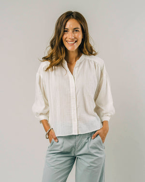 Ivory Boho Blouse White