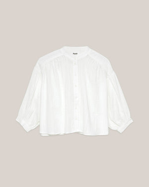 Ivory Boho Blouse White