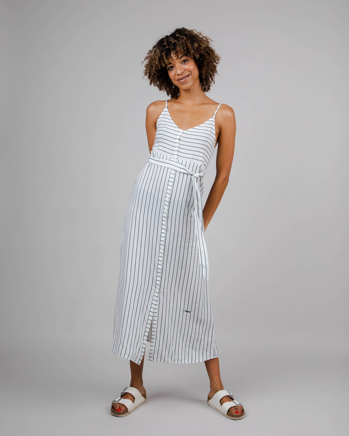 Mix Strap Dress Kale 