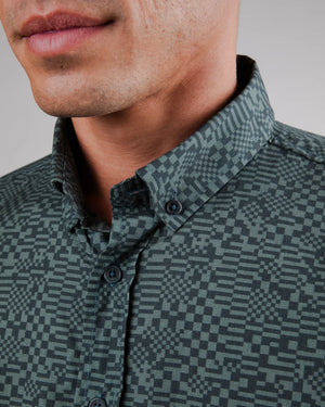 Pixel Regular Shirt Green