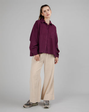 Babycord Boxy Blouse Prune