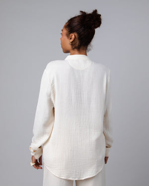 Bubble Mao Regular Blouse Ecru