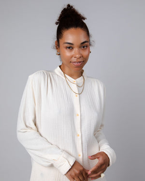 Bubble Mao Regular Blouse Ecru