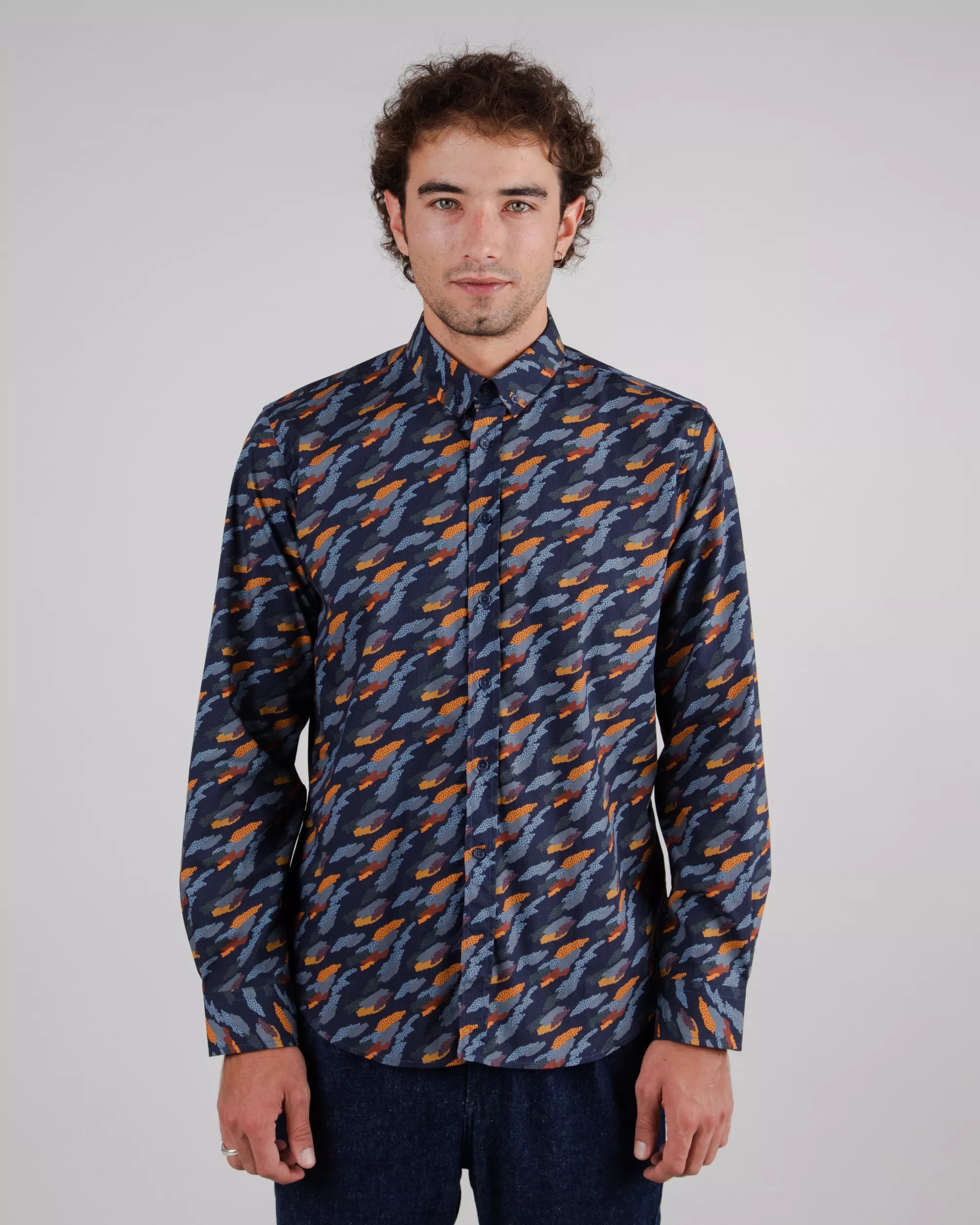 Ucon Palma Regular Shirt Navy