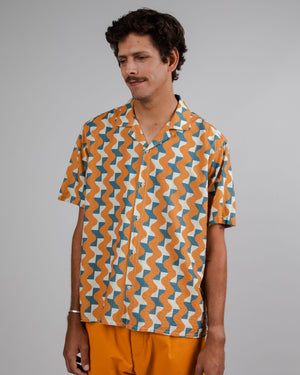 Big Tiles Aloha Shirt Topaz