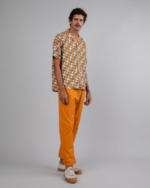 Big Tiles Aloha Shirt Topaz