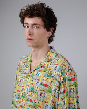 Peanuts Comic Aloha Shirt Sunshine