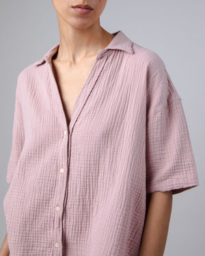 Bubble Oversize Cropped Blouse Rose