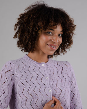 Holeknit Knitted Jacket Lilac
